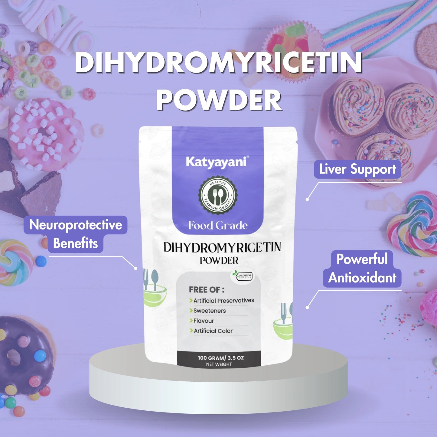 GGV Dihydromyricetin Powder 100gm (3.5oz)-Food Grade Green Garden Vibes Grades