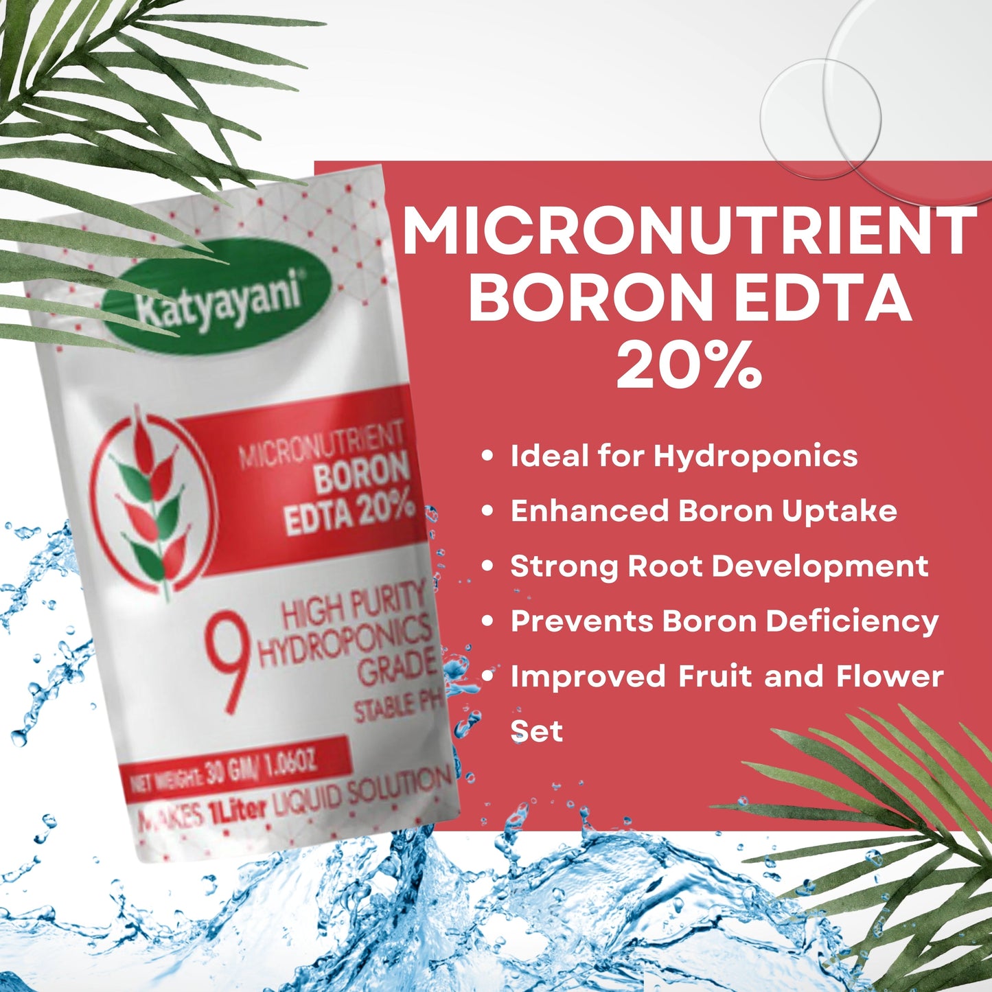 GGV Micronutrient Boron EDTA 20% – Liquid Fertilizer for Hydroponic & Soil-Based Plant Growth Green Garden Vibes Hydroponics
