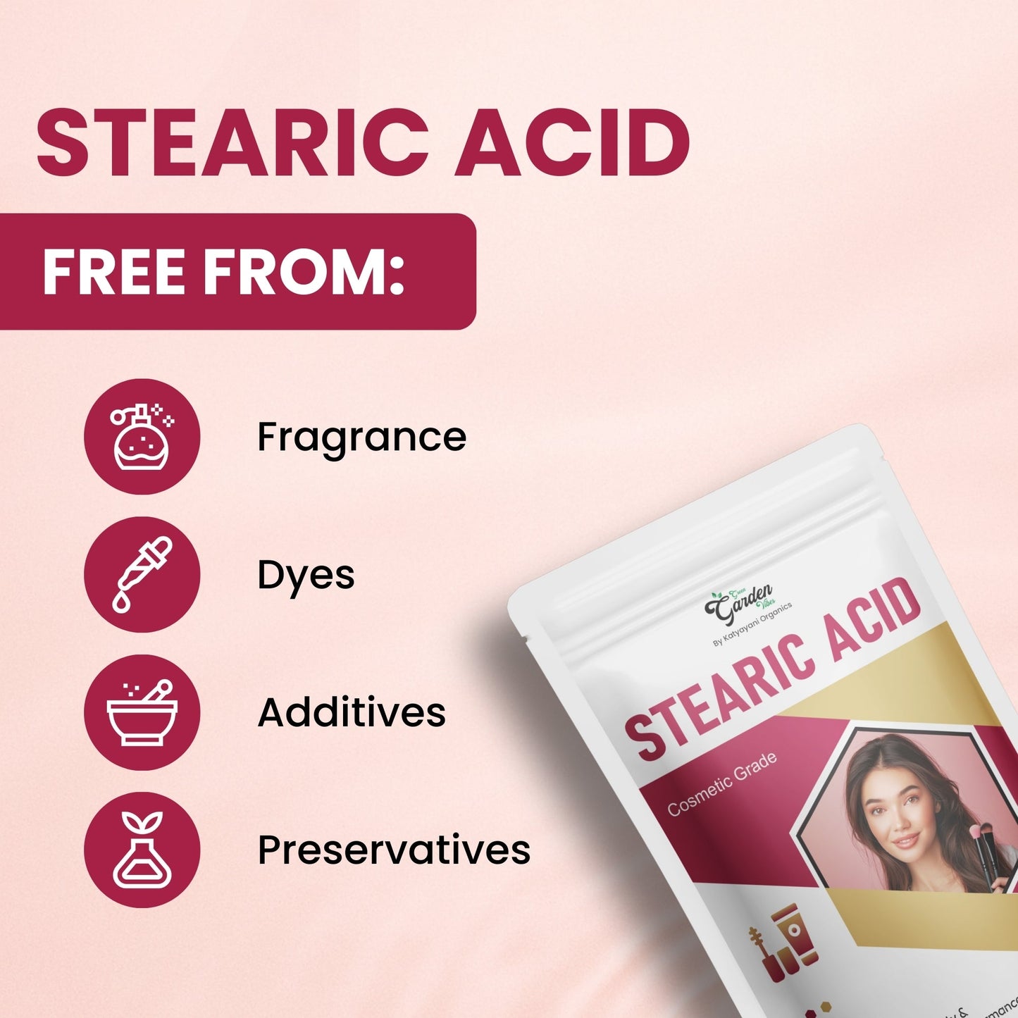 GGV Stearic Acid-Cosmetic Grade Green Garden Vibes Grades