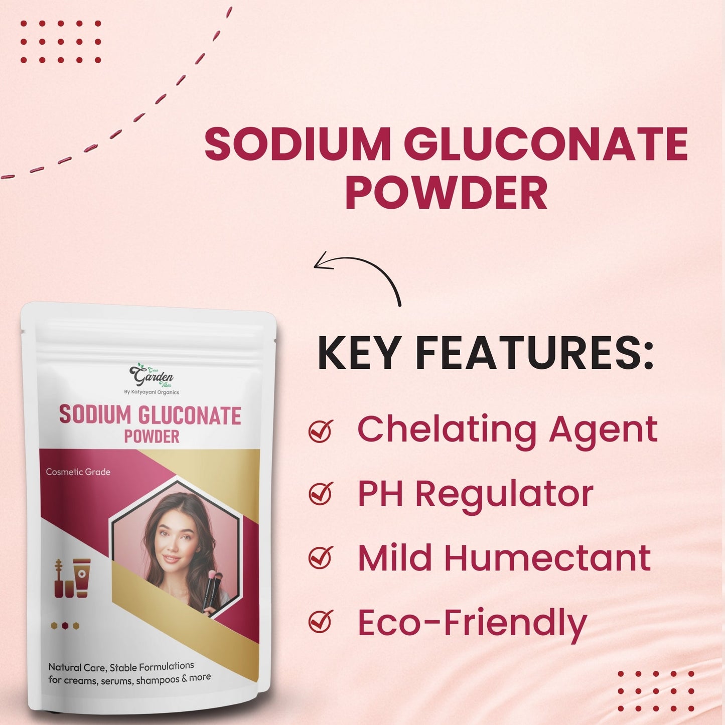GGV Sodium Gluconate Powder 120 gm (4 oz)-Cosmetic Grade Green Garden Vibes Grades