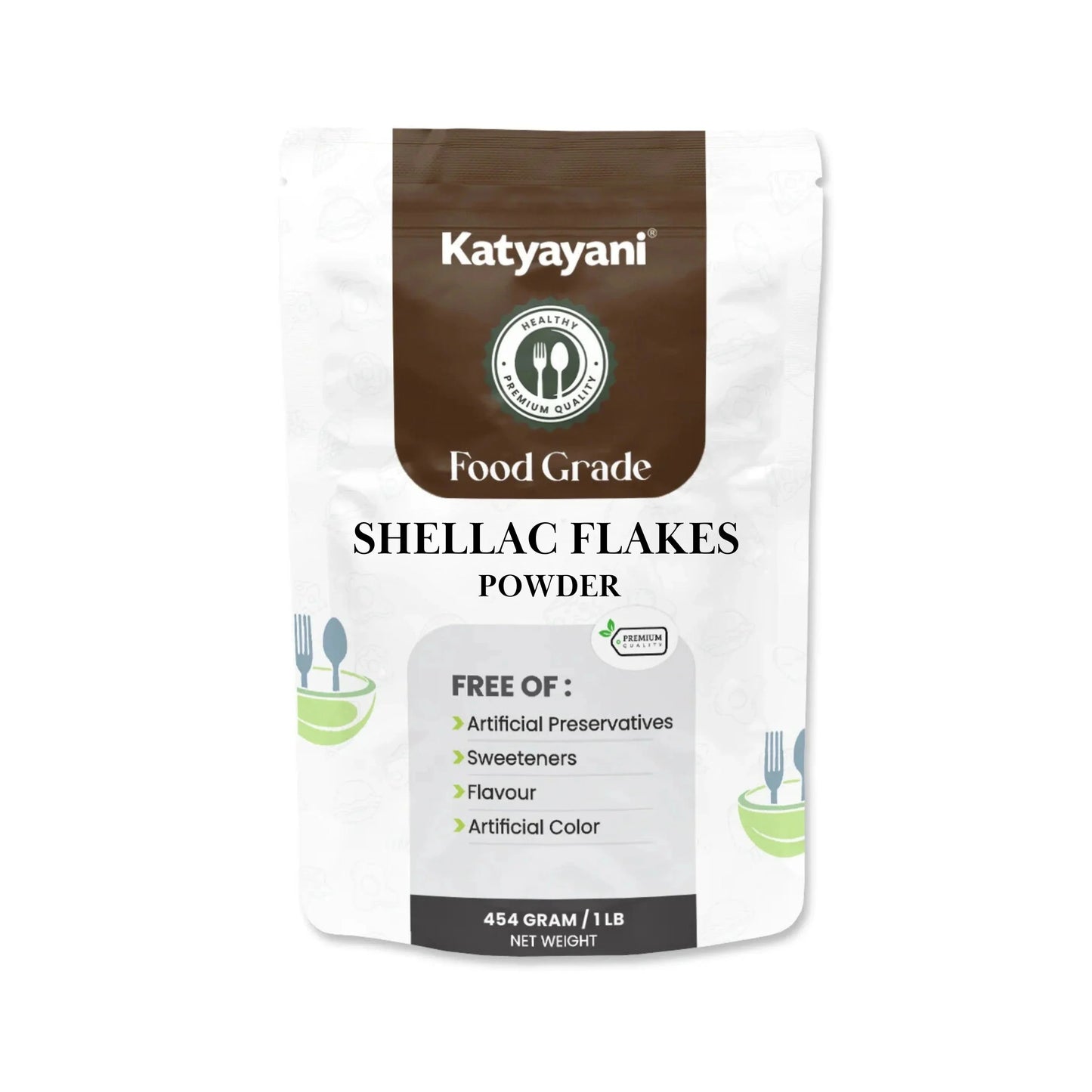 GGV Shellac Flakes 454 gm (1lb)- Food Grade Green Garden Vibes Grades
