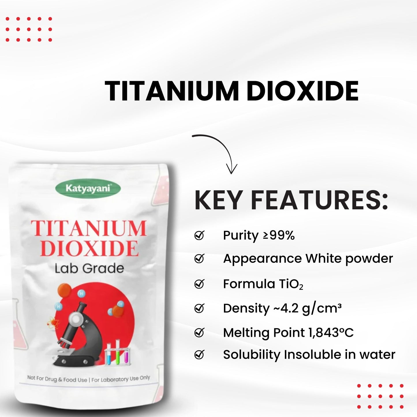 GGV Titanium Dioxide: Lab Grade (TiO2) (0.8lb) Green Garden Vibes Grades