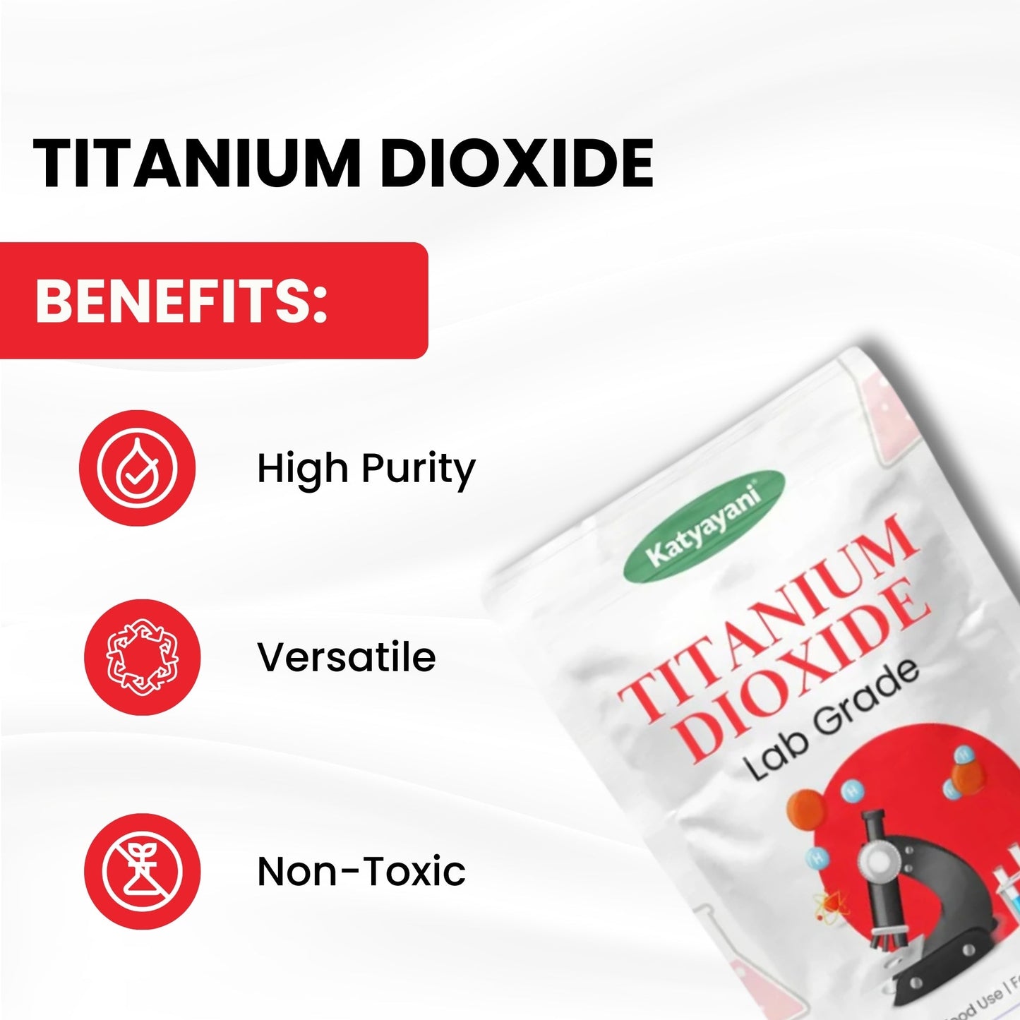 GGV Titanium Dioxide: Lab Grade (TiO2) (0.8lb) Green Garden Vibes Grades