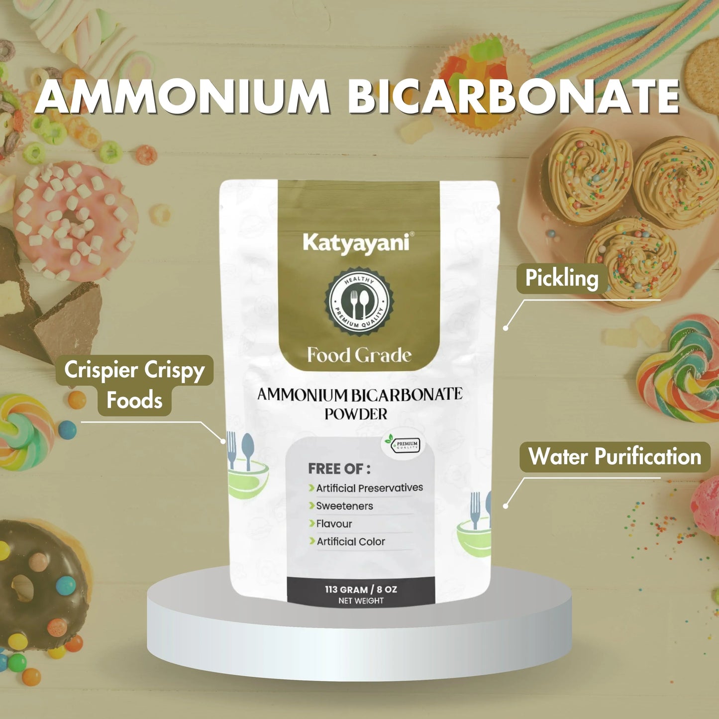 GGV Ammonium Bicarbonate-Food Grade Green Garden Vibes Grades