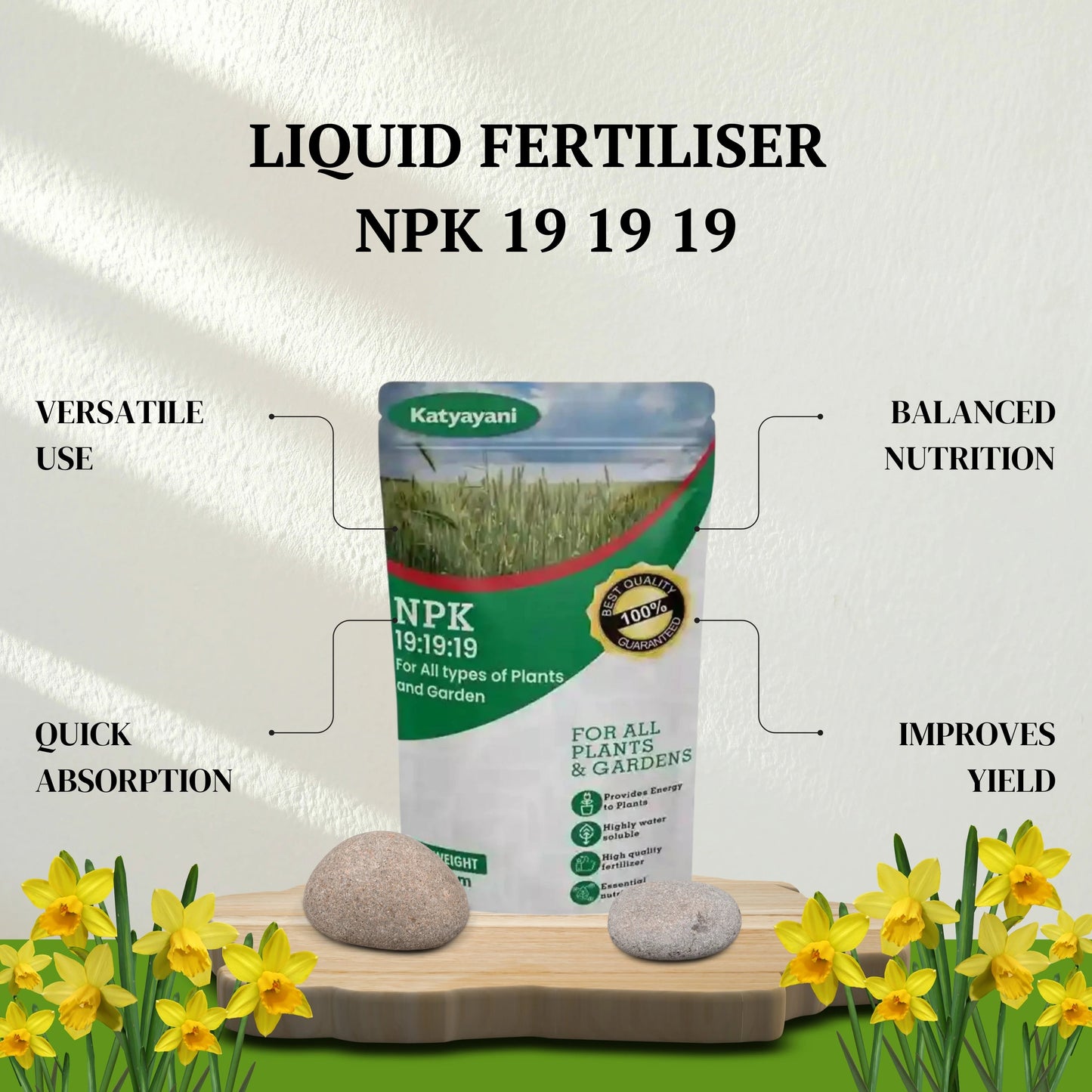 GGV Liquid fertiliser NPK 19 19 19 100% Green Garden Vibes Canada