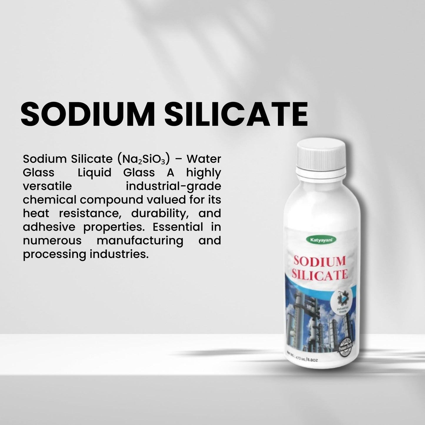 katyayani GGV Sodium Silicate 473ml – Industrial Grade | High-Performance Binder & Sealant Green Garden Vibes Grades