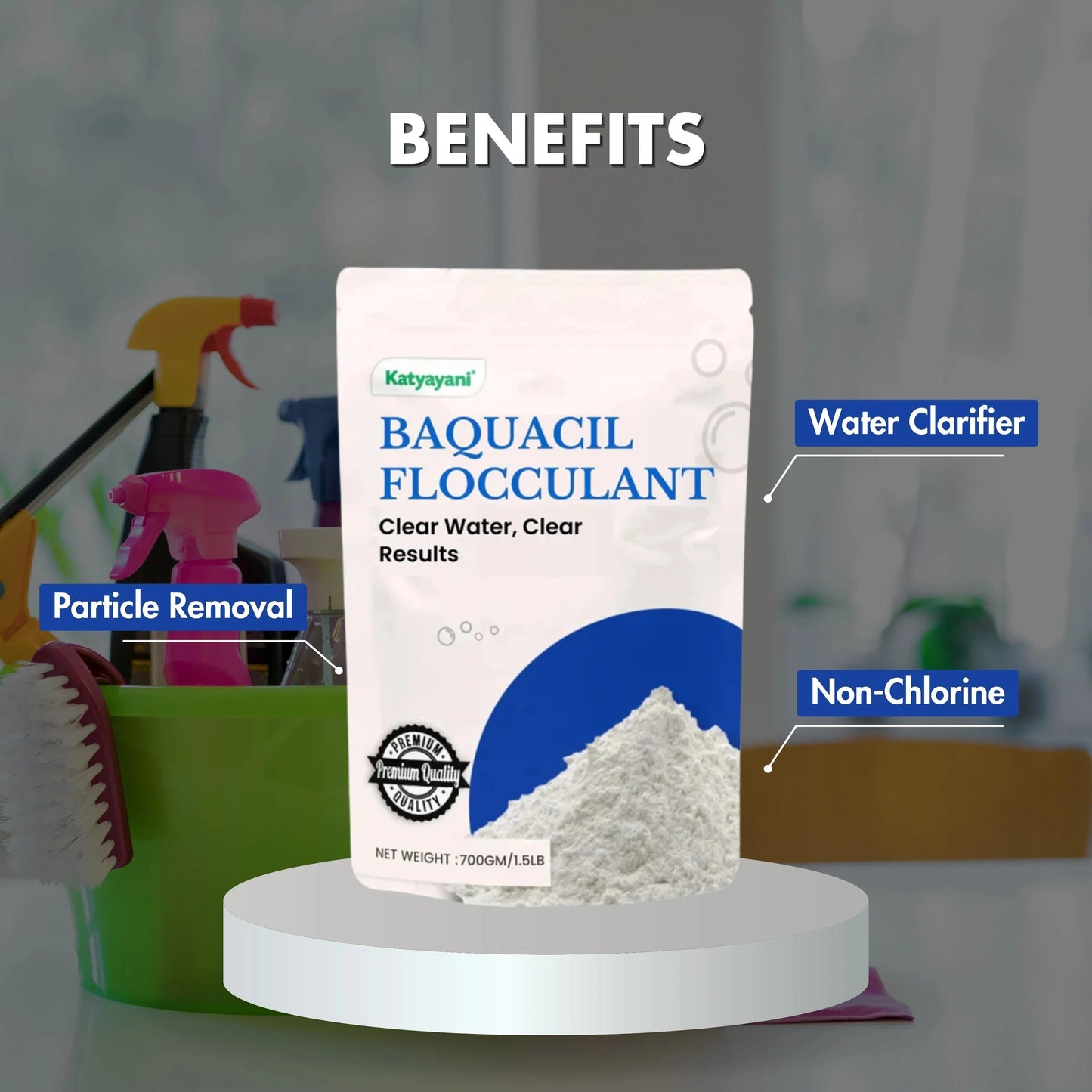 GGV Baquacil Flocculant 700 gm -Cleaning Grade Green Garden Vibes Grades