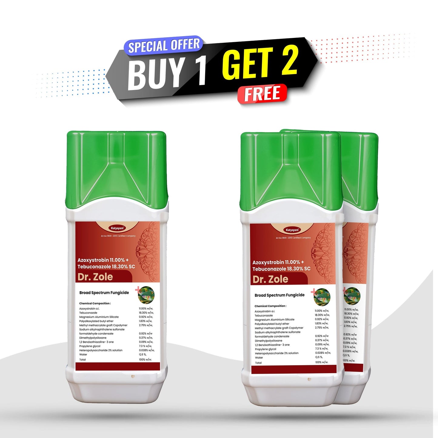 GGV Katyayani Dr. Zole | Dual-Action (Azoxystrobin 11% + Tebuconazole 18.3% SC) GGV canada