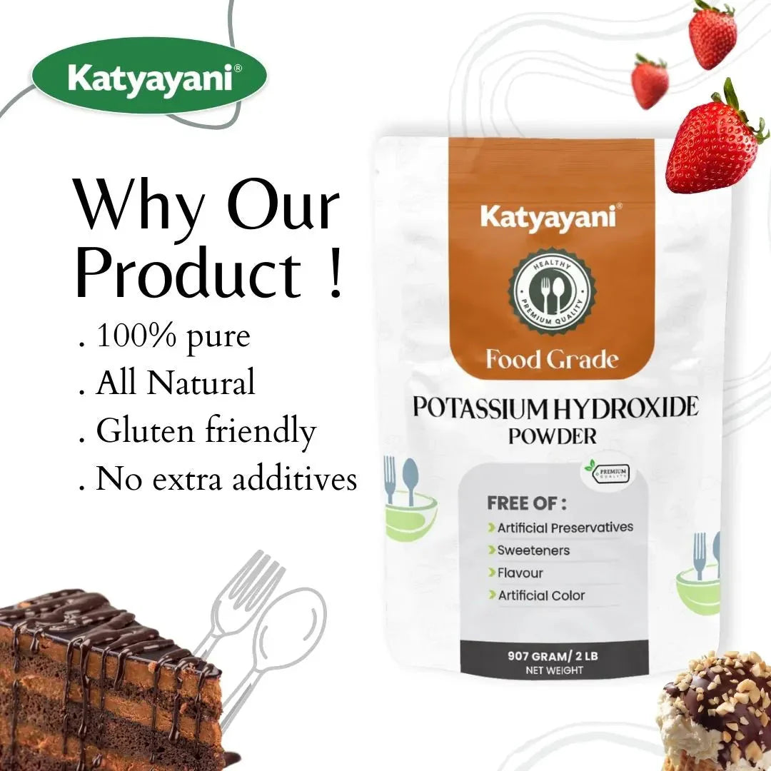 Potassium Hydroxide 907 gm (2lb)-Food Grade Green Garden Vibes Grades