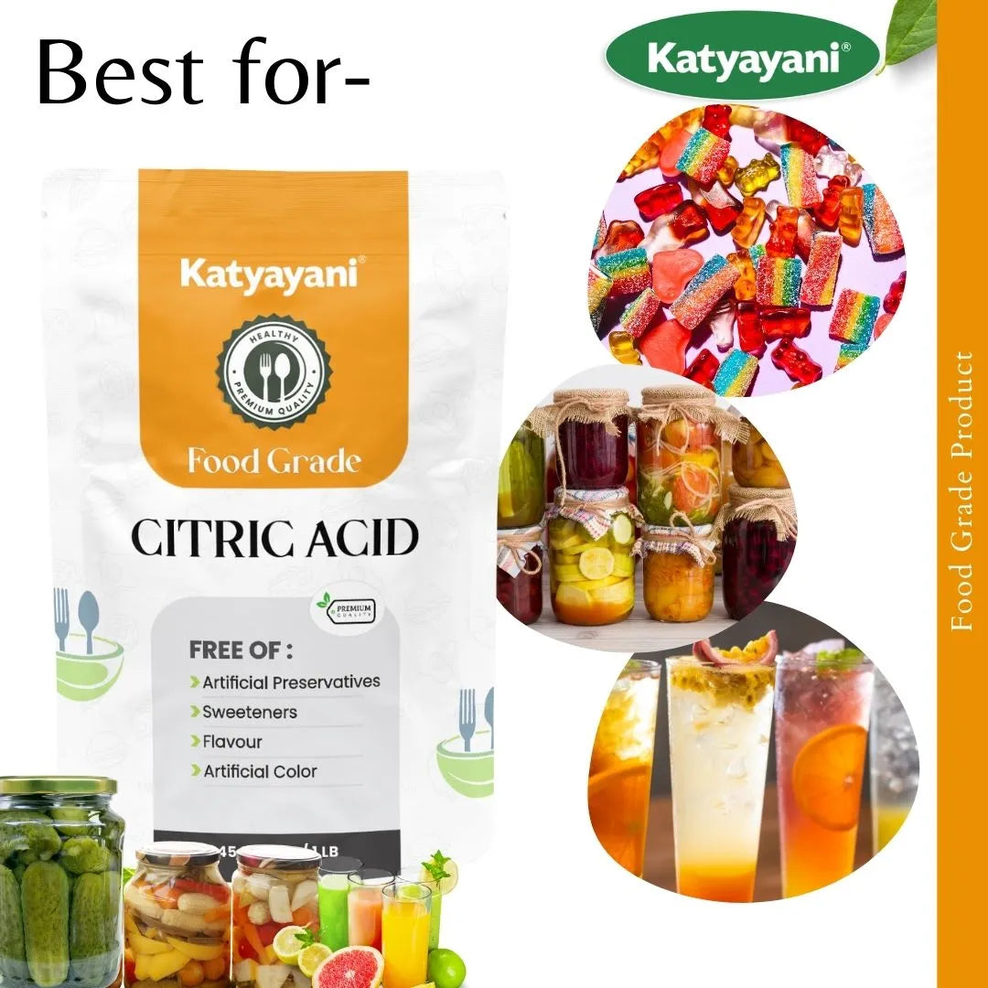 Citric Acid 454 gm (1 lb)-Food Grade Green Garden Vibes Grades