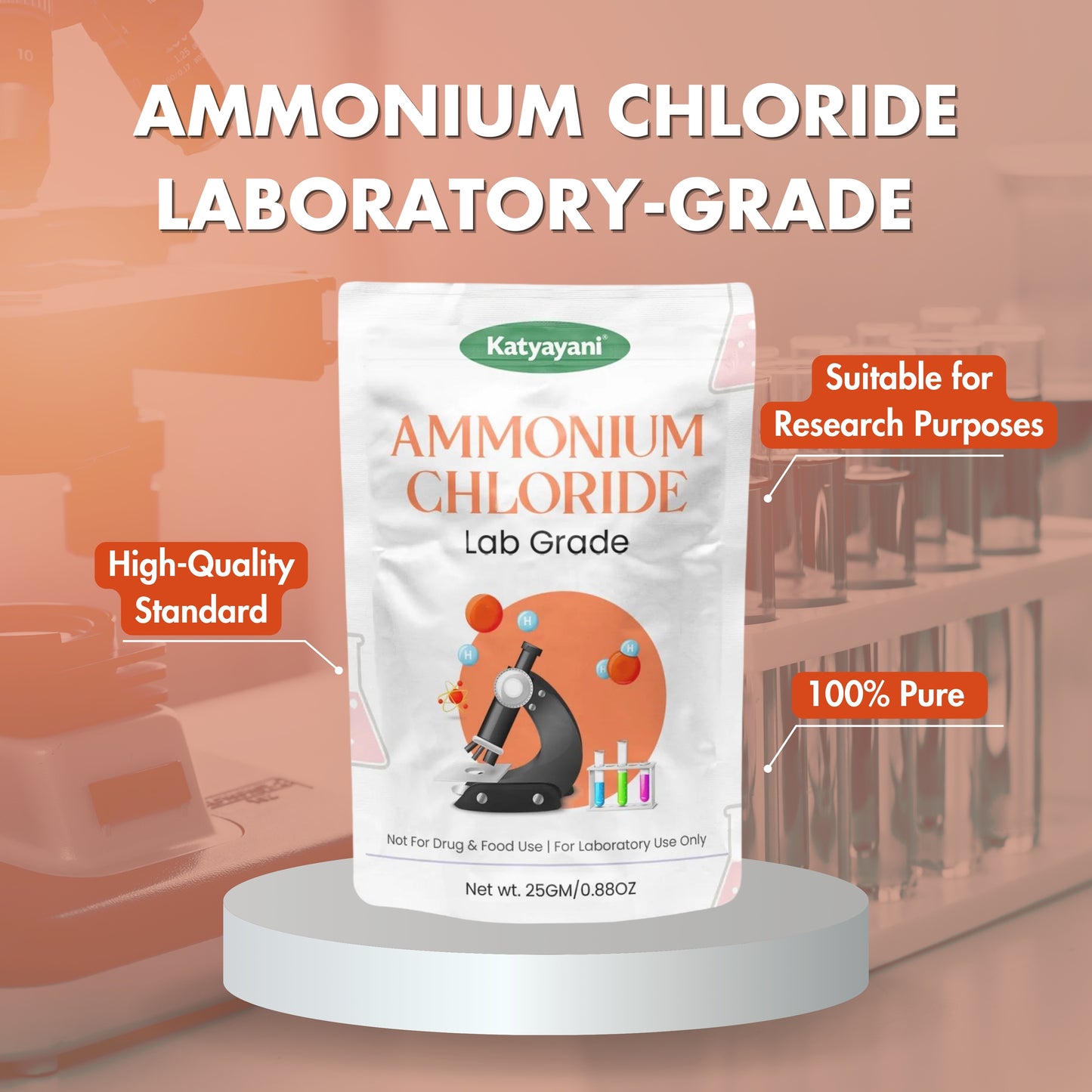 Ammonium Chloride Laboratory-Grade 500gm (18oz)