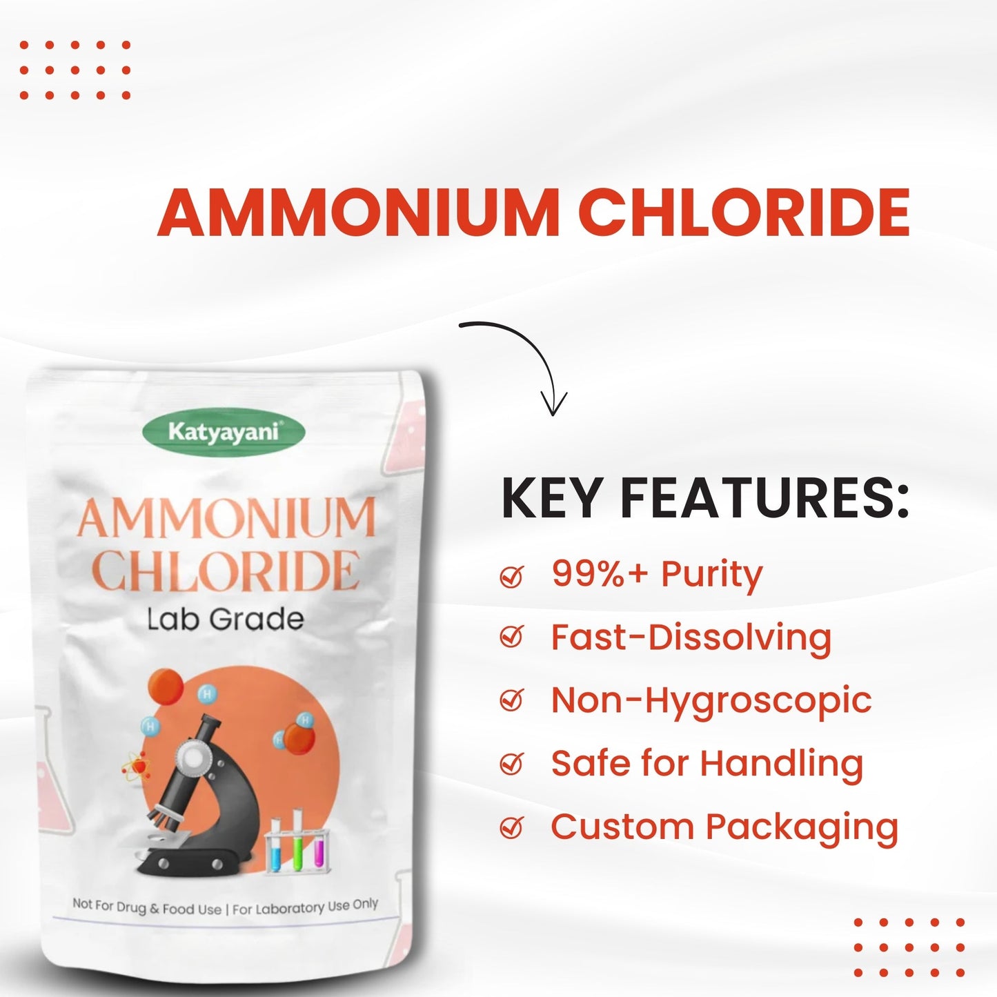 GGV Ammonium Chloride Laboratory-Grade 500gm (17.6oz) Green Garden Vibes Grades