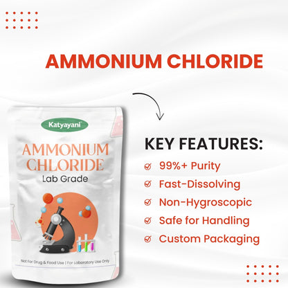 GGV Ammonium Chloride Laboratory-Grade 500gm (17.6oz) Green Garden Vibes Grades