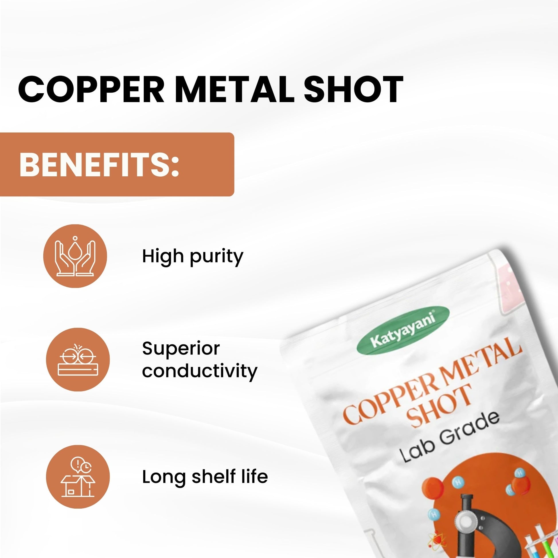 GGV Copper Metal Shot- 500gm (17.6oz)-Lab Grade Green Garden Vibes Grades