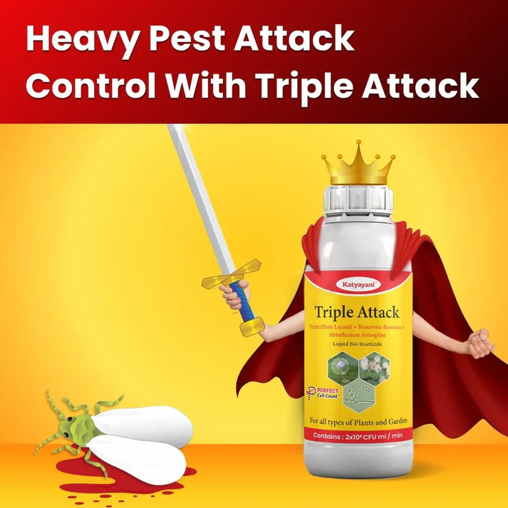 Katyayani Triple Attack | Bio Crop Care Solution | Verticillium + Beauveria + Metarhizium | Canada GGV canada