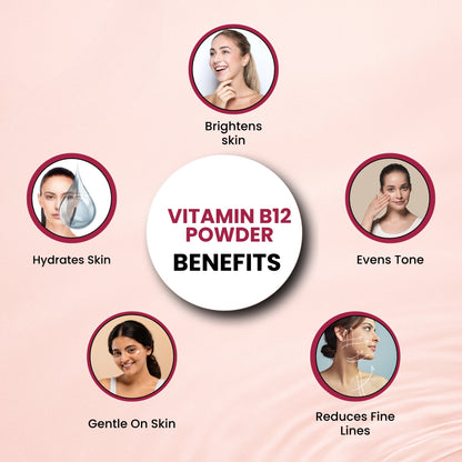 GGV Vitamin B12 Powder 113 gm (4 oz)-Cosmetic Grade |Nourishing Boost for Radiant Skin & Healthy Hair Green Garden Vibes Grades