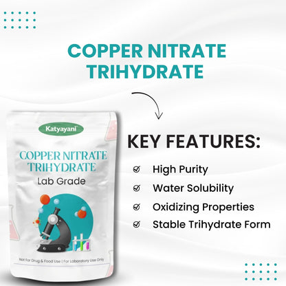 GGV Copper Nitrate Trihydrate, 500gm (17.6oz)-Lab Grade Green Garden Vibes Grades