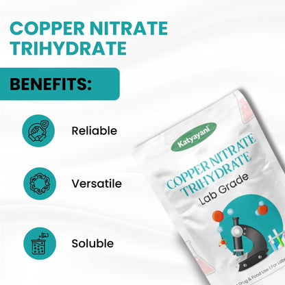 GGV Copper Nitrate Trihydrate, 500gm (17.6oz)-Lab Grade Green Garden Vibes Grades