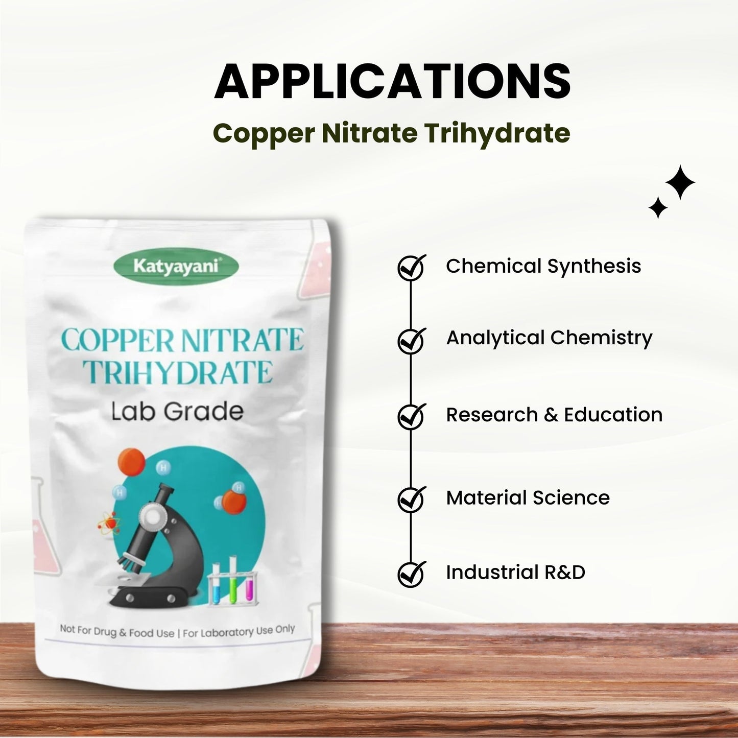 GGV Copper Nitrate Trihydrate, 500gm (17.6oz)-Lab Grade Green Garden Vibes Grades