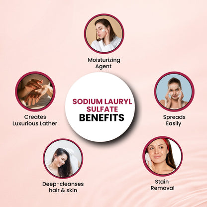 GGV Sodium Lauryl Sulfate-Cosmetic Grade 454 gm | Cleansing and Foaming Agent Green Garden Vibes Grades