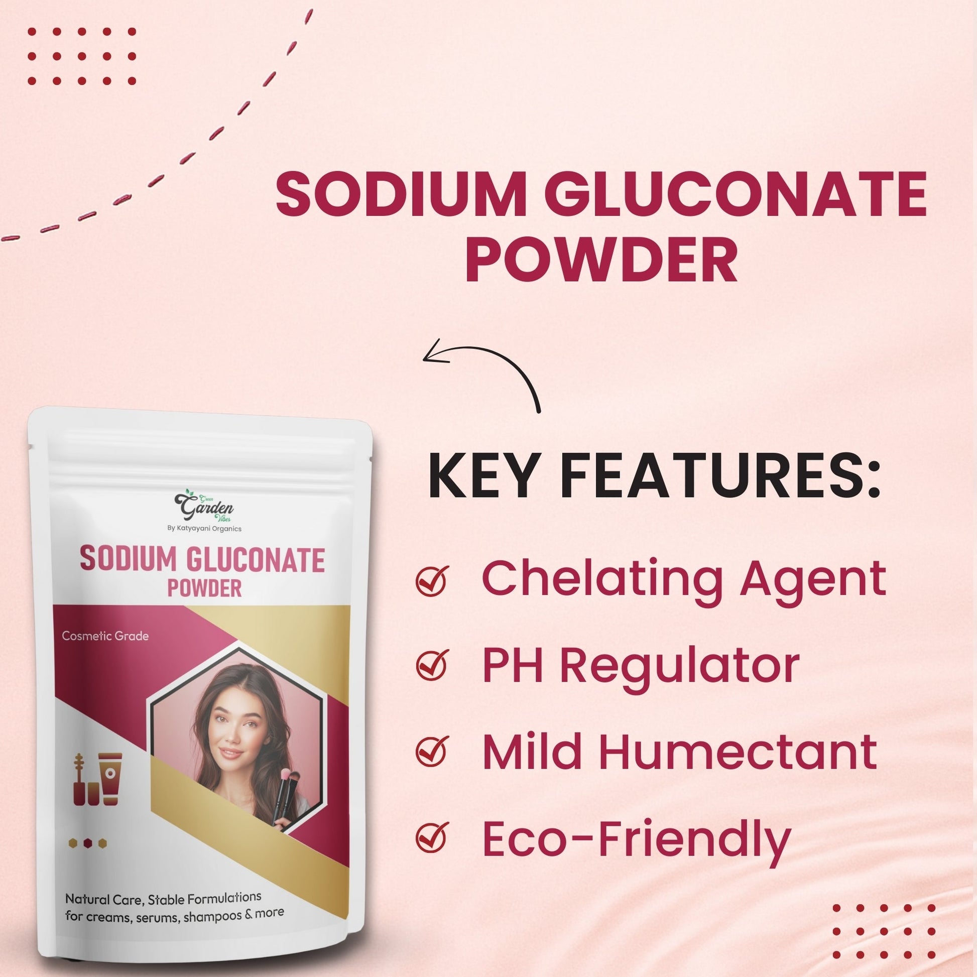 GGV Sodium Gluconate Powder 120 gm (4 oz)-Cosmetic Grade Green Garden Vibes Grades