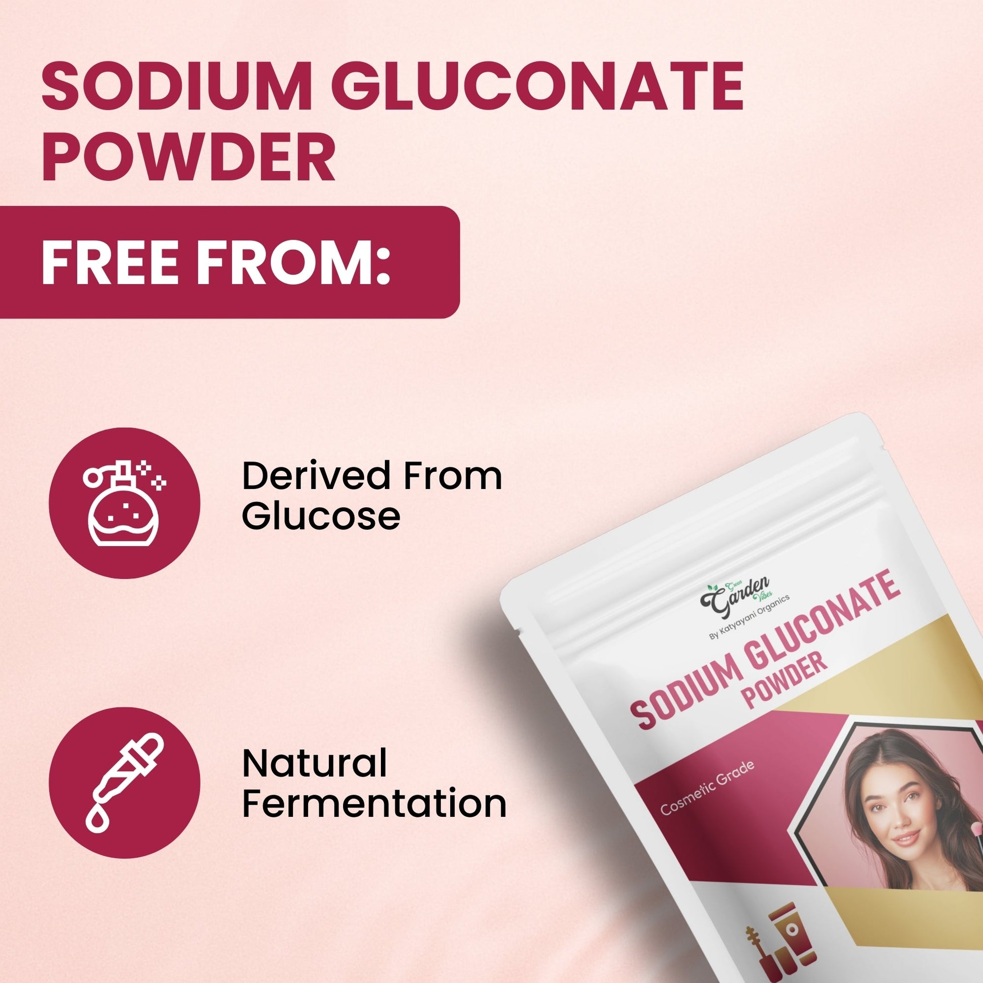 GGV Sodium Gluconate Powder 120 gm (4 oz)-Cosmetic Grade Green Garden Vibes Grades