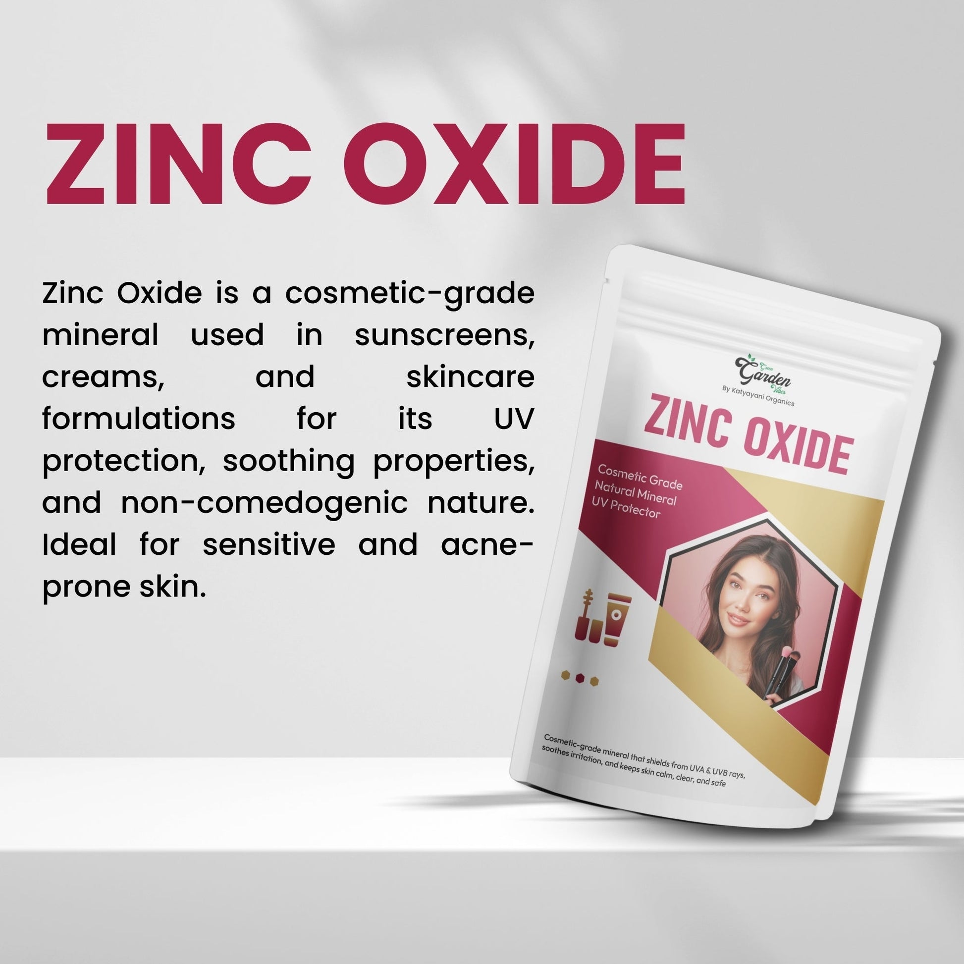 GGV Zinc Oxide 454 gm (16 OZ)-Cosmetic Grade Green Garden Vibes Grades