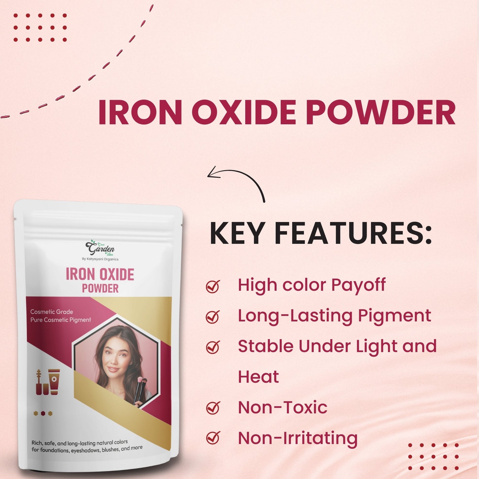 Iron Oxide Powder 57 gm (2 oz)-Cosmetic Grade Green Garden Vibes Grades