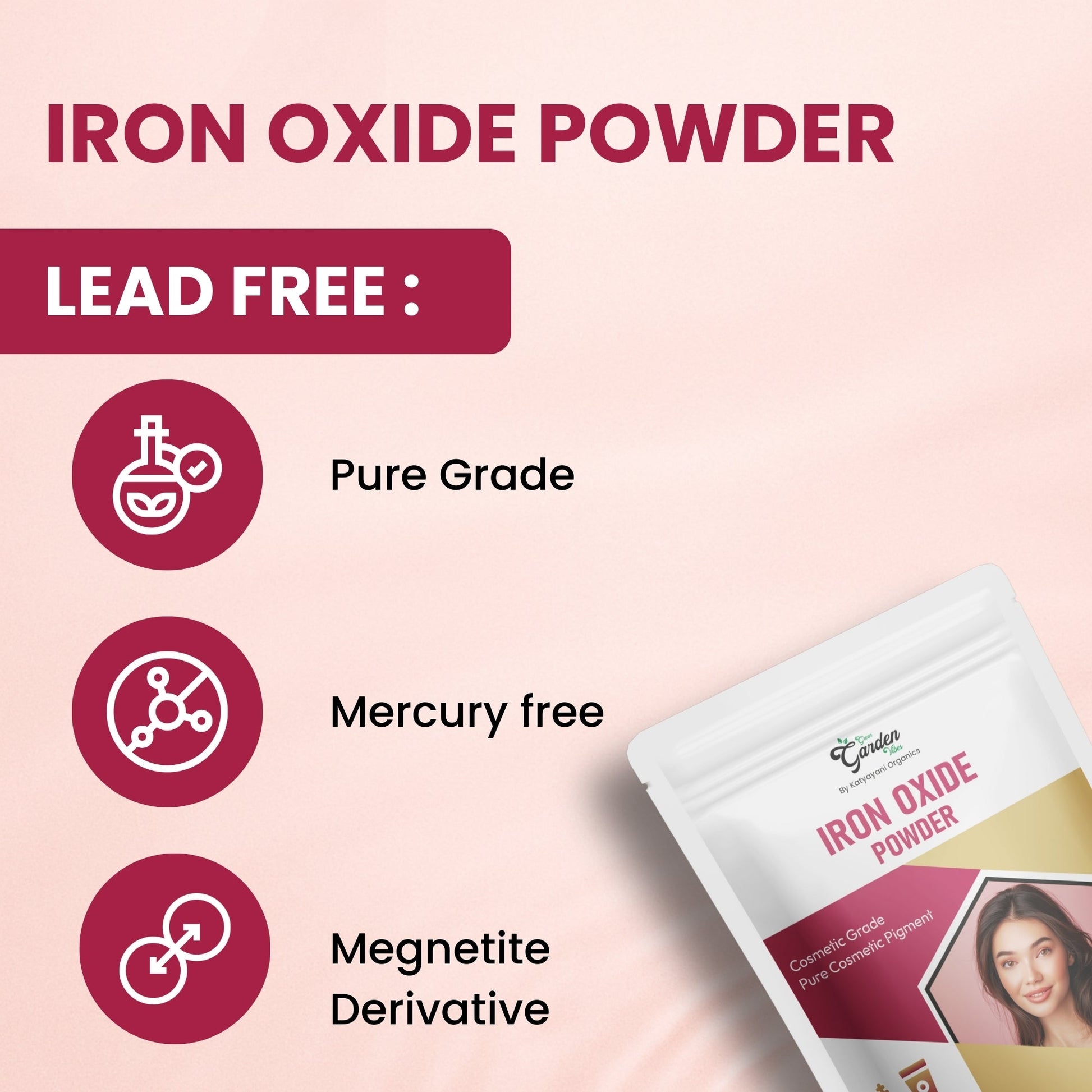 Iron Oxide Powder 57 gm (2 oz)-Cosmetic Grade Green Garden Vibes Grades