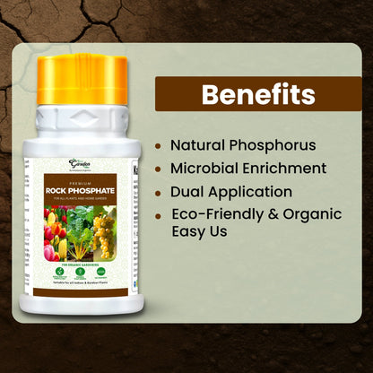 GGV Organic Premium Rock Phosphate (Boost Root Growth & Flowering) Green Garden Vibes Canada