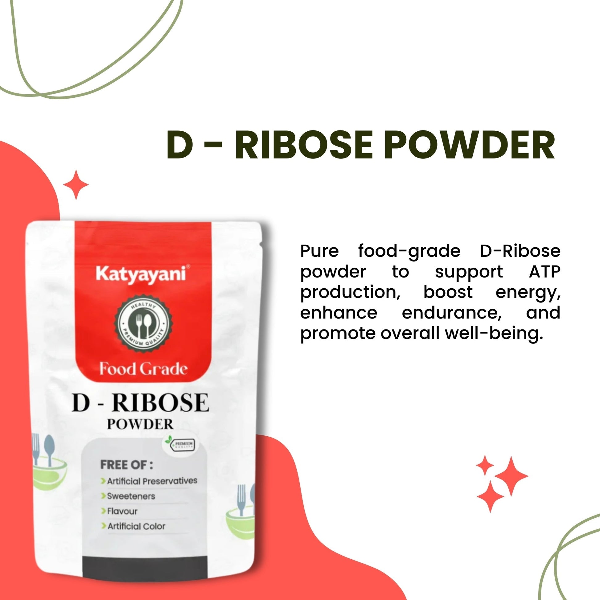 GGV D-Ribose Powder-Food Grade |Supports Muscle Recovery |Promotes Heart Health Green Garden Vibes Grades