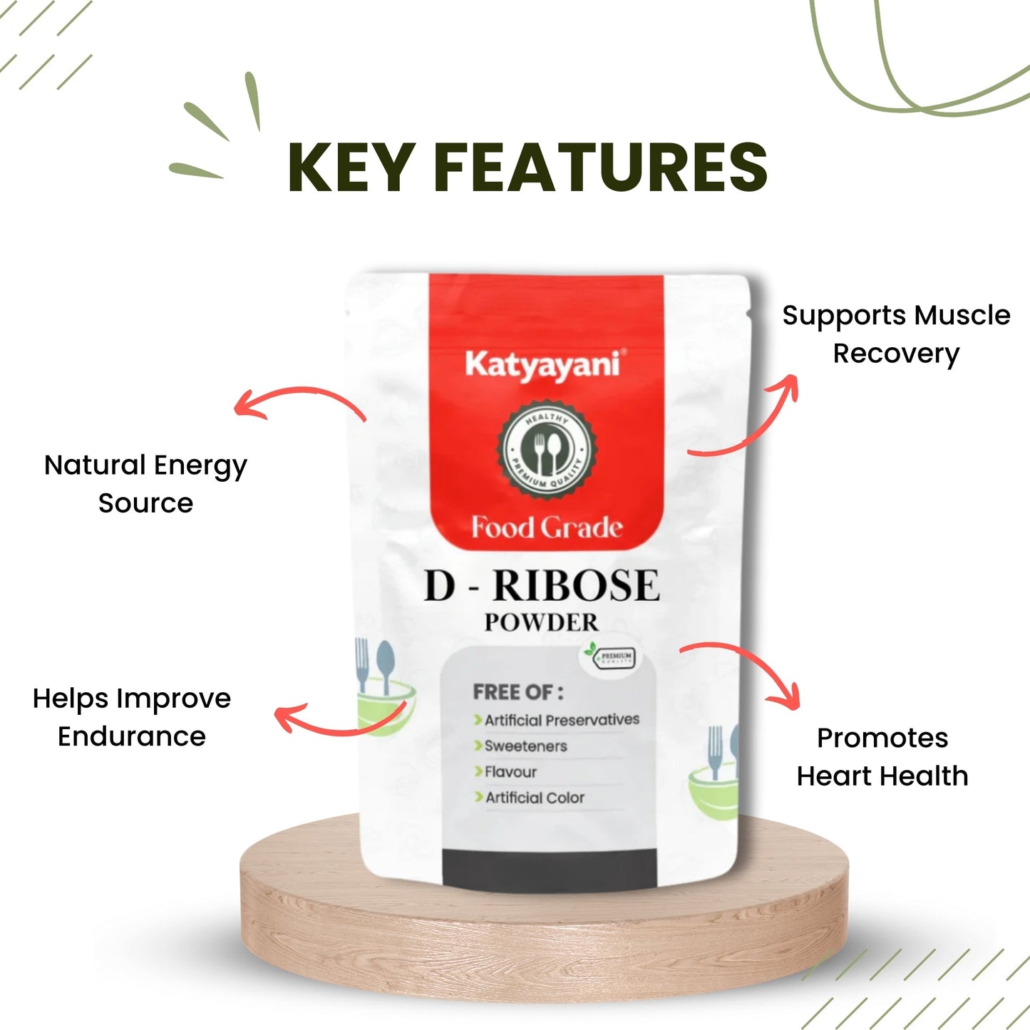 GGV D-Ribose Powder-Food Grade |Supports Muscle Recovery |Promotes Heart Health Green Garden Vibes Grades