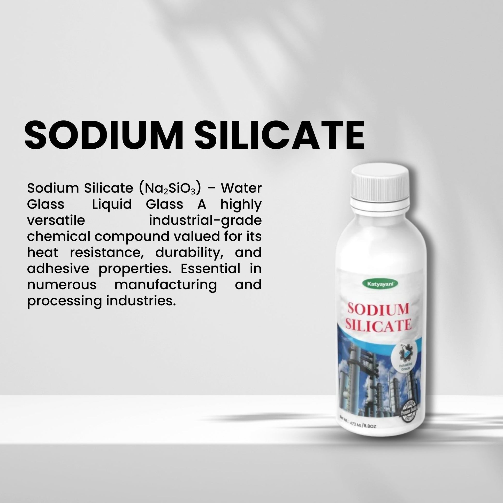 katyayani GGV Sodium Silicate 473ml – Industrial Grade | High-Performance Binder & Sealant Green Garden Vibes Grades