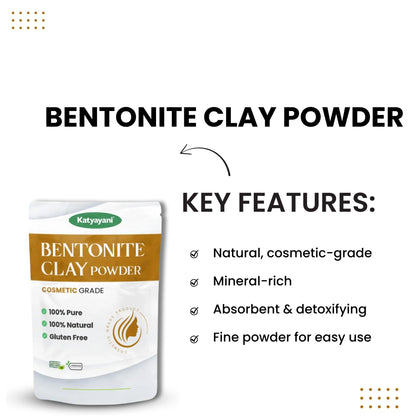 katyayani GGV Calcium Bentonite Clay Powder 907 gm (2lb)-Food Grade Green Garden Vibes Grades