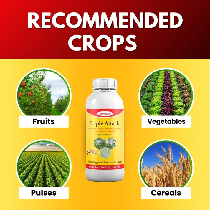 Katyayani Triple Attack | Bio Crop Care Solution | Verticillium + Beauveria + Metarhizium | Canada GGV canada