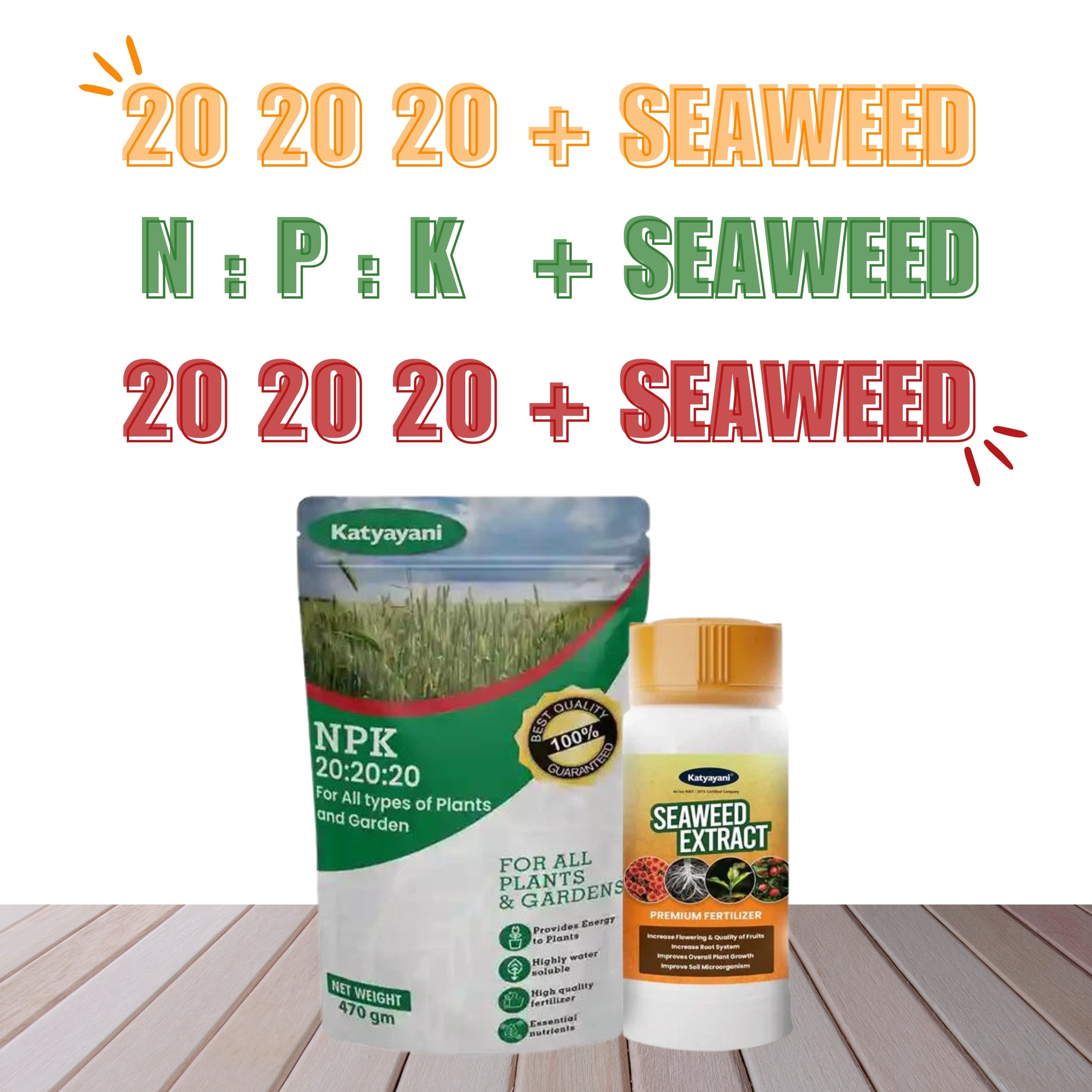 Green garden vibes 20 20 20 fertilizer and seaweed extract
Best quality 20 20 20 fertilizer and seaweed extract