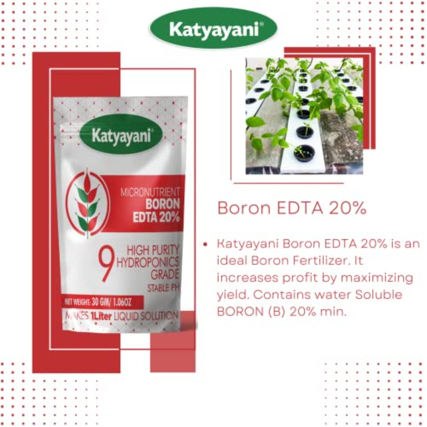 Micronutrient Boron EDTA 20% Hydroponic Fertilizer